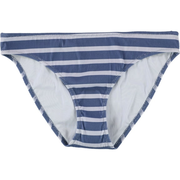 American Eagle Womens Stripes Bikini Swim Bottom, Blue, Large