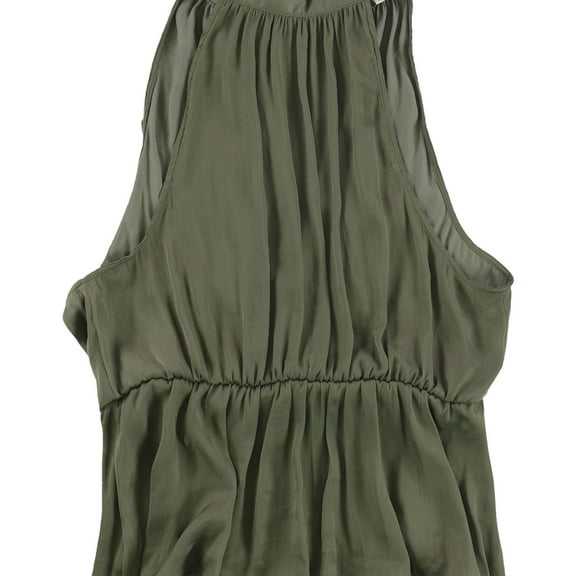 American Eagle Womens Tie Back Peplum Blouse, Green, Medium