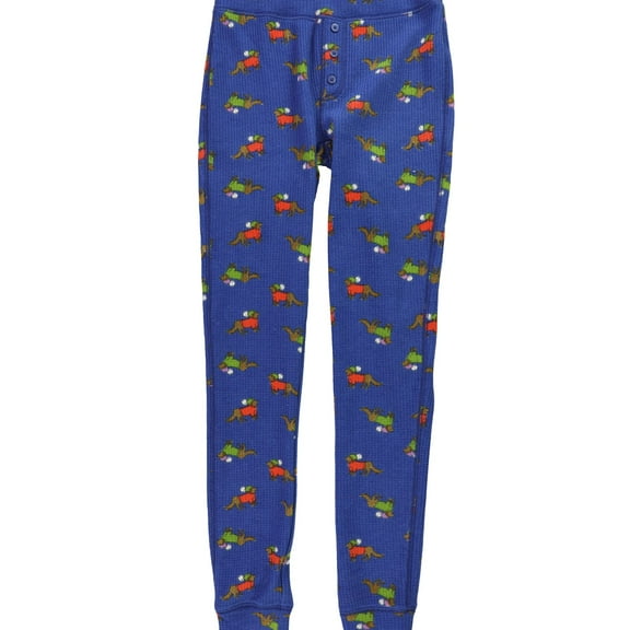 American Eagle Womens Winter Dogs Thermal Pajama Pants, Blue, Large
