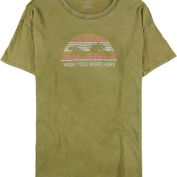 American Eagle Womens Wish You Were Here Graphic T-Shirt, Green, Small