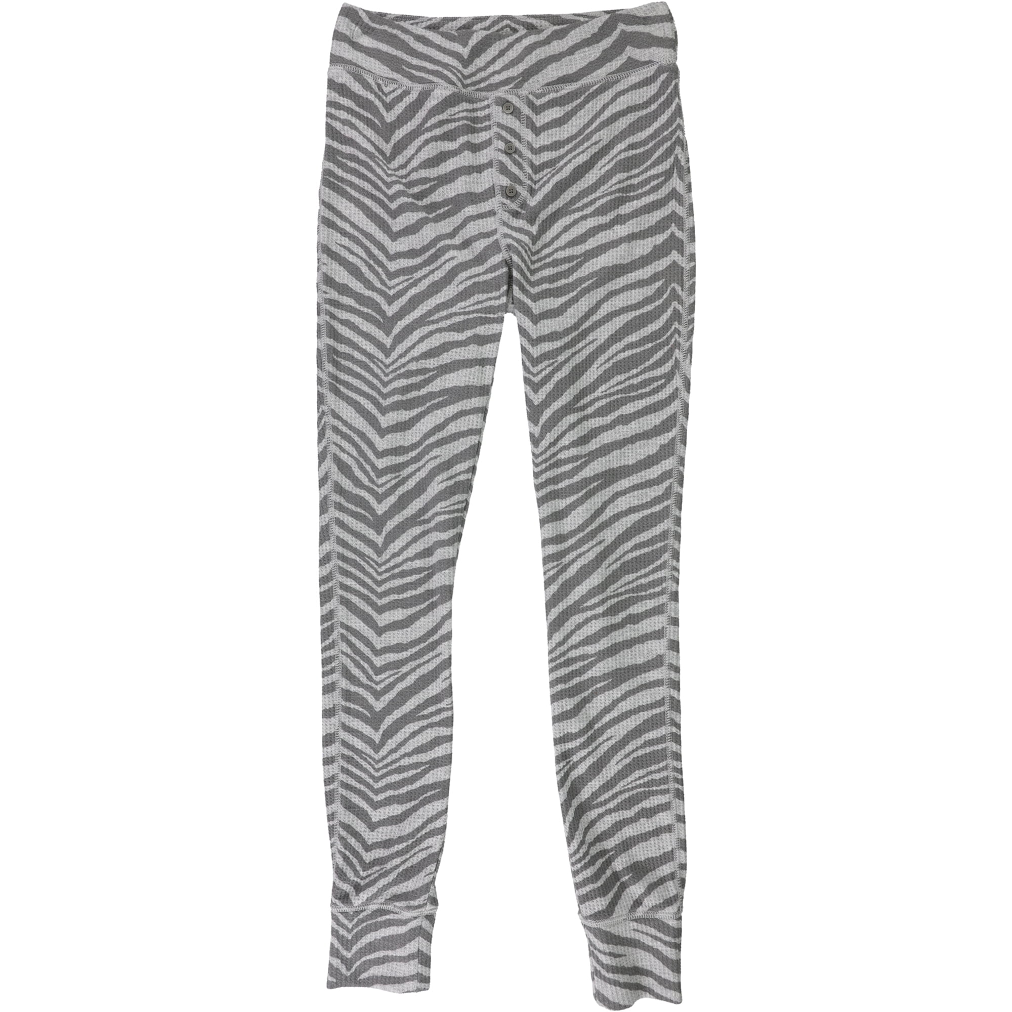 American Eagle Womens Zebra Thermal Pajama Pants Grey Medium