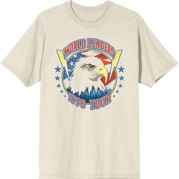 American Eagle World Leaders 1776 Tour Natural Men's Crew Neck Short Sleeve Tee-Small