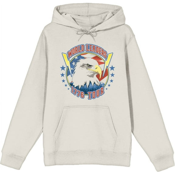American Eagle World Leaders 1776 Tour Sand Adult Long Sleeve Hoodie-Small