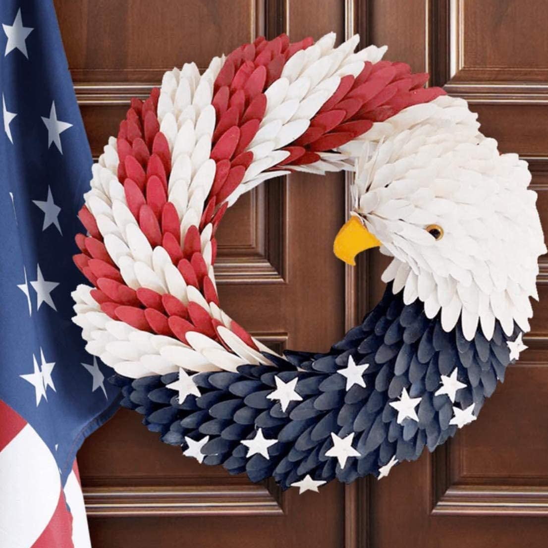 American Eagle Wreath, Americana Patriotic Wreath USA July 4th Wreath