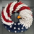 thumbnail image 1 of American Eagle Wreath, Glory Patriotic Red White and Blue Eagle Wreath for Front Door Window Wall Decoration, 1 of 5
