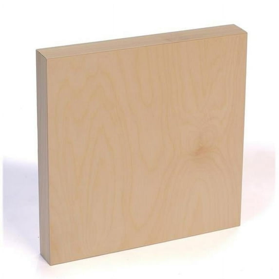 American Easel AEG1818-ED 18 x 18 in. Extra Deep Gesso Painting Panel - White