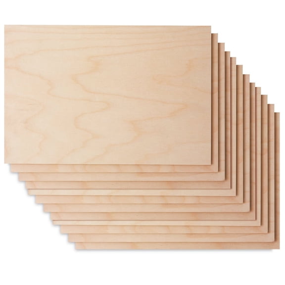 American Easel Baltic Birch Veneer Smooth Block Printing Panel, Multiple Sizes, Pack of 12