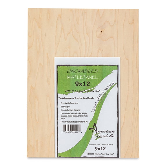 American Easel Maple Panel - 9" x 12", 1/2" Profile, Keyhole
