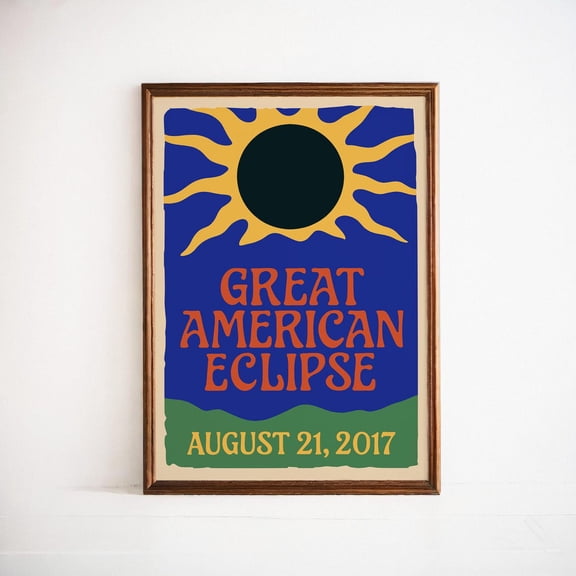 American Eclipse Wall Art Print 2017 Astronomy Decor
