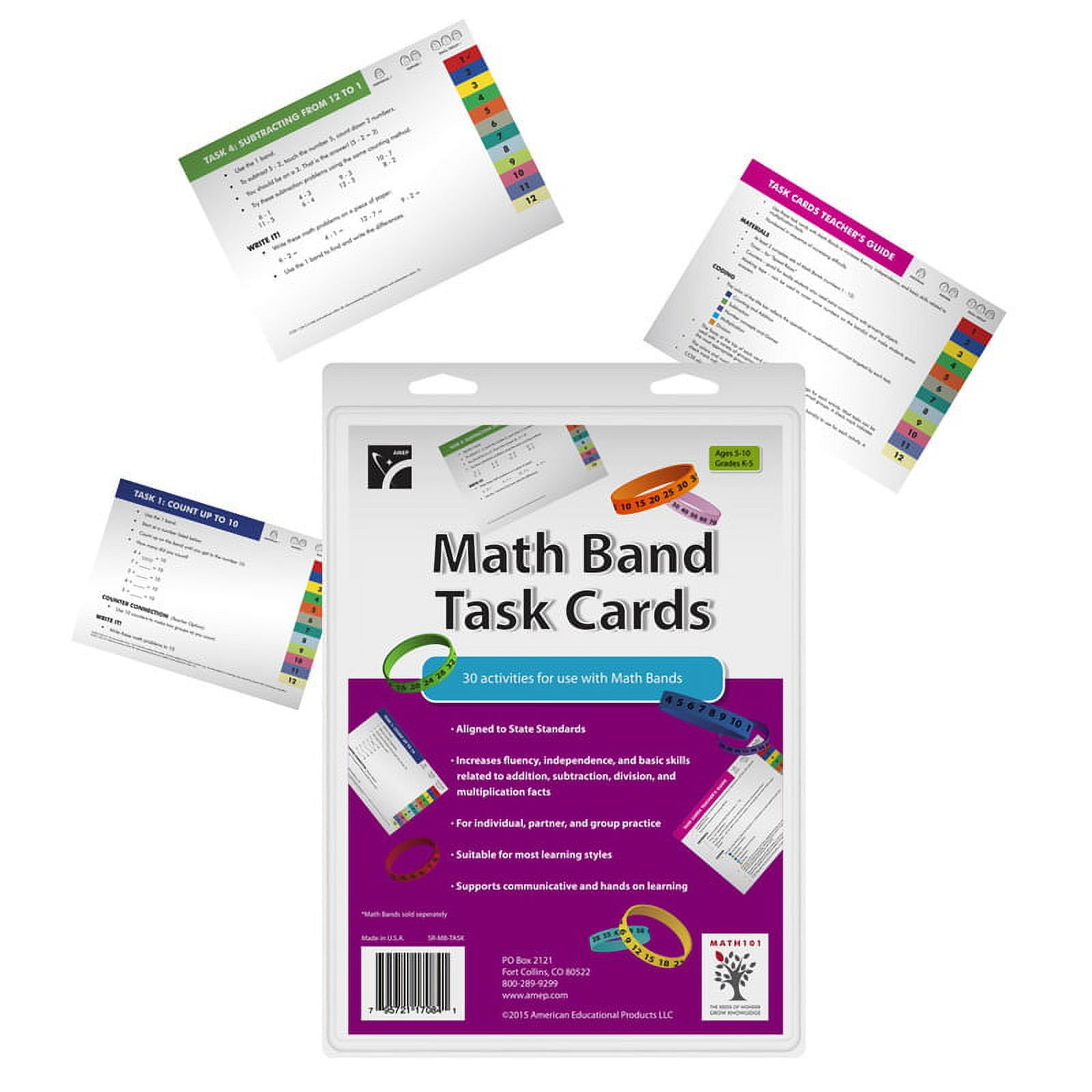 American Educational Products SR-MB-Task Math Bands Task Cards ...