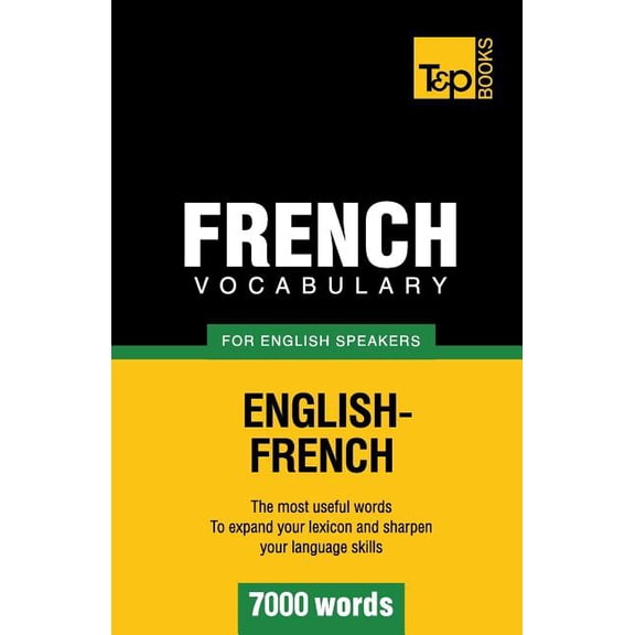 American English Collection: French vocabulary for English speakers - 7000 words (Paperback)