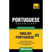 American English Collection Portuguese vocabulary for English speakers - English-Portuguese - 7000 words Brazilian Portuguese Paperback