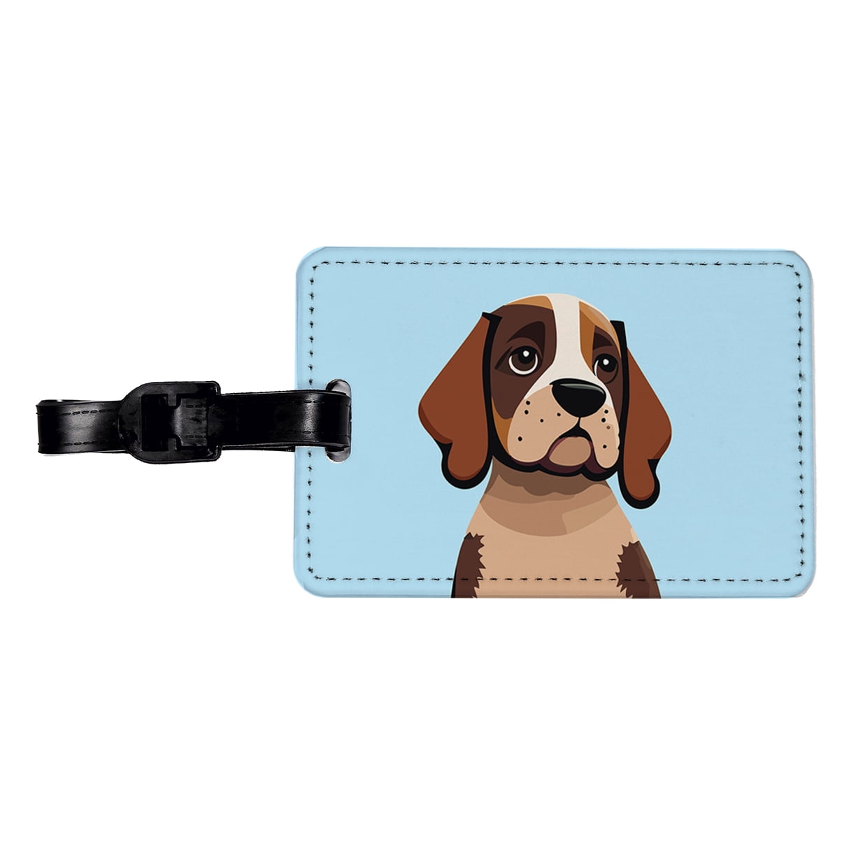 American English Coonhound Dog Faux Leather Travel Luggage Tag ...