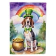 thumbnail image 1 of American English Coonhound St Patrick's Day House Flag, 1 of 7
