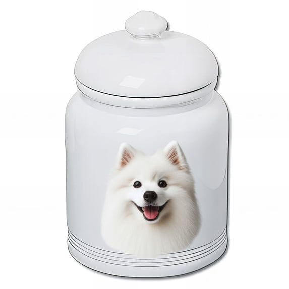 American Eskimo - Best of Breed Dog and Cat Ceramic Treat Jar