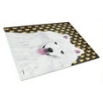 thumbnail image 1 of American Eskimo Candy Corn Halloween Portrait Glass Cutting Board Large, 1 of 2
