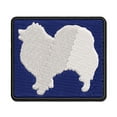 thumbnail image 1 of American Eskimo Dog Solid Applique Multi-Color Embroidered Hook & Loop Patch - 3.5 Inch Large, 1 of 5