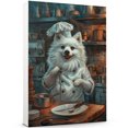thumbnail image 1 of American Eskimo Dogs Cooking Canvas Art - Dog Canvas Unframe - Home Decor Wall Art Print Canvas Painting Large - Gifts For Women Birthday Unique, Christmas Gifts, 1 of 5