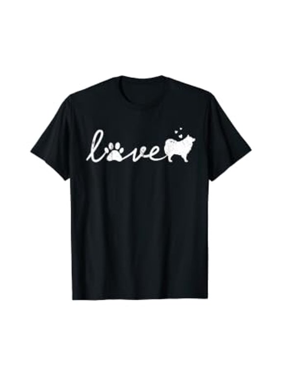 American Eskimo Mom Dad Dog Love Pet Paw T-Shirt, Unisex T-Shirt