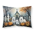 thumbnail image 1 of American Eskimo Spooky Halloween Fabric Standard Pillowcase 30 in x 20.5 in, 1 of 5