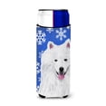 thumbnail image 1 of American Eskimo Winter Snowflakes Holiday Ultra Hugger for slim cans, 1 of 6
