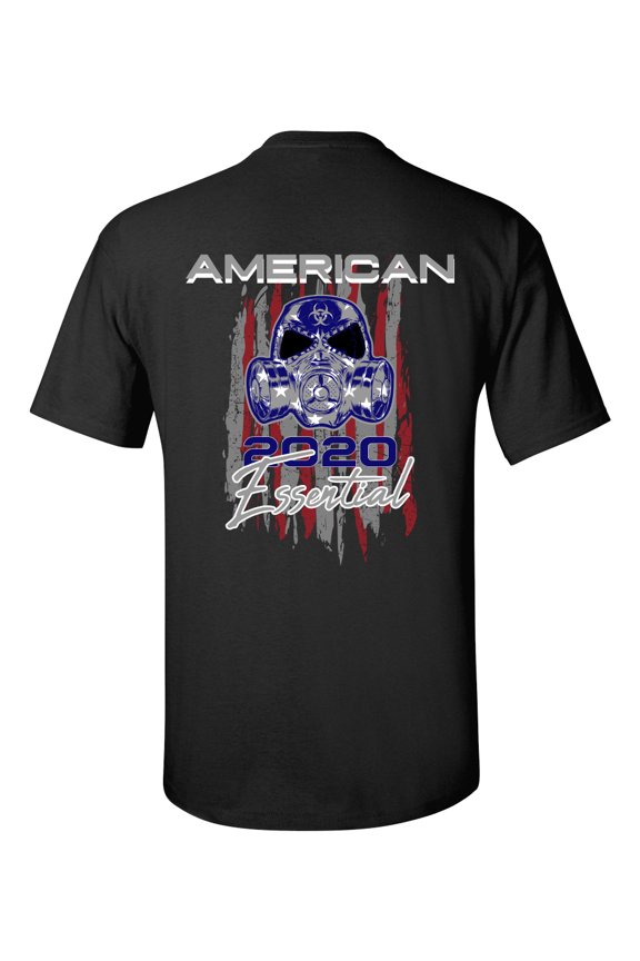 American Essential 2020 Unisex Short Sleeve T-shirt-Black-xxxl