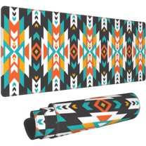 American Ethnic Culture Gaming Mouse Pad XL, Extended Stitched Edges Mousepad, Large Mouse Mat Desk Pad, Long Non-Slip Rubber Base Mice Pad（31.5x12 Inch）