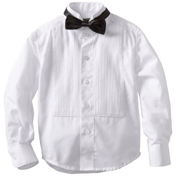 American Exchange Boys 1-20 Long Sleeve Wing Tip Tuxedo Shirt with Bowtie