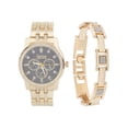 thumbnail image 1 of American Exchange Men's Gold Metal Bracelet Watch & Bracelet Set, 1 of 2