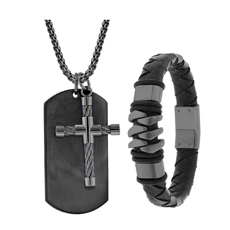 Dog tag top and necklace set
