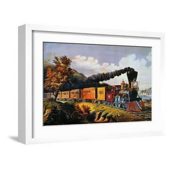 American Express Train, Transportation World Culture Framed Art Print Wall Art by Currier  Ives Sold by Art.Com