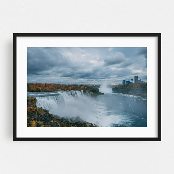 American Falls 02 - Niagara Falls New York Photography Black Framed Wall Art Print 20 x 30 inches