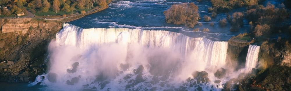 American Falls viewed from Canada Niagara Falls New York Canvas Art - Panoramic Images (27 x 9)
