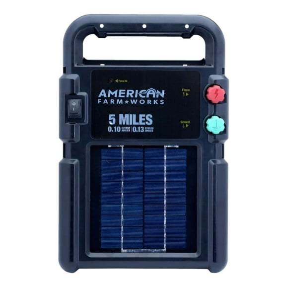 American FarmWorks ESP5MN-AFW 0.1 Joule 5-Mile Solar-Powered Fence Energizer