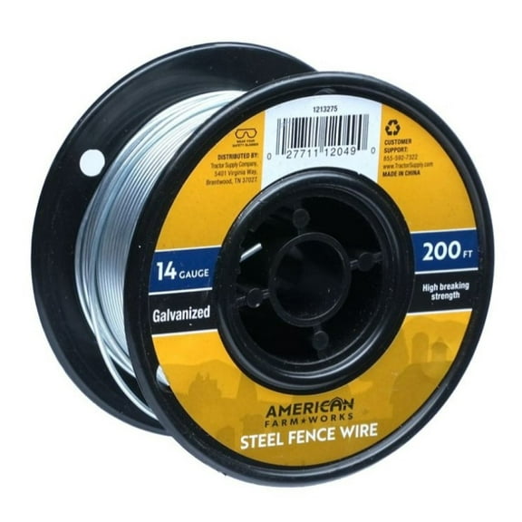 American FarmWorks SW14G200-AFW 200 ft. x 698 lb. Electric Fence Wire 14 Gauge
