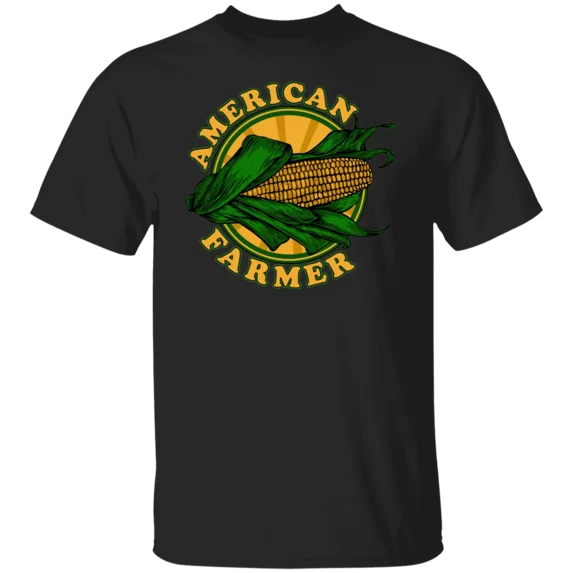 American Farmer Corn Husk Agriculture Work Life Humor Graphic Unisex T-Shirt, up to size 5XL