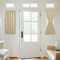 thumbnail image 1 of American Farmhouse Beige Solid Art Rod Pocket Blackout Door Curtain Panels, 25 x 40 in, 1 of 6