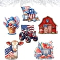 thumbnail image 1 of American Farmhouse Decorative Wooden Clip-on Ornaments of 6 by G. Debrekht - Patriotic Decor - 8090001C-S6, 1 of 10