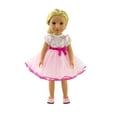 thumbnail image 1 of American Fashion World Pink and White Lace Dress Made for 14 inch Dolls, 1 of 1