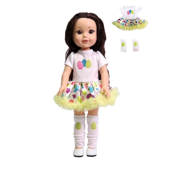 American Fashion World Vibrant Easter Egg Dress Made for 14 inch Dolls