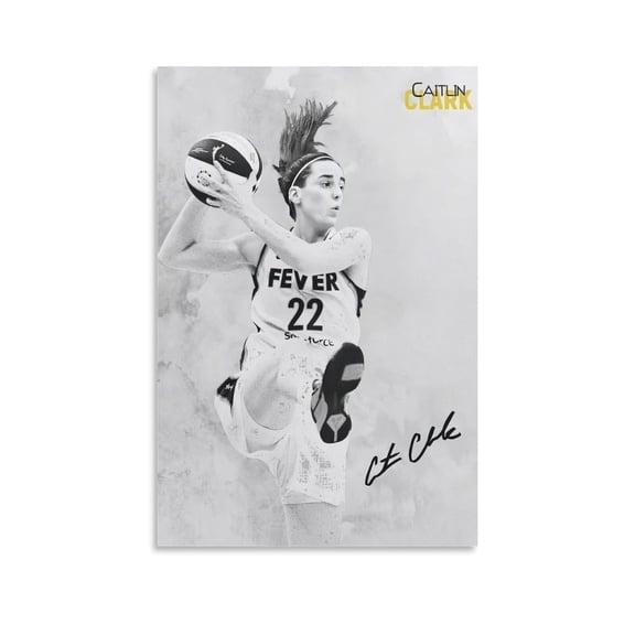 American Female Basketball Player Caitlin Clark Canvas Wall Art Poster For Room Aesthetic And Decor 37 Poster For Bedroom Living Room Bathroom Kitchen Office Decor