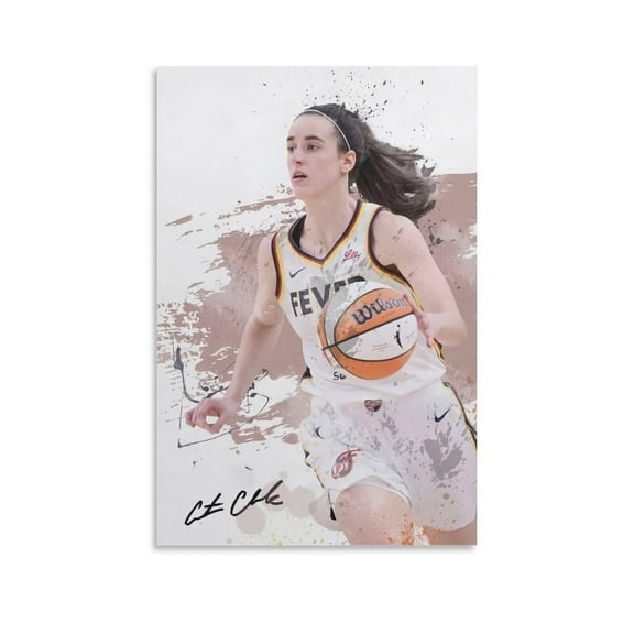 American Female Basketball Player Caitlin Clark Canvas Wall Art Poster For Room Aesthetic And Decor Poster For Bedroom Living Room Bathroom Kitchen Office Decor