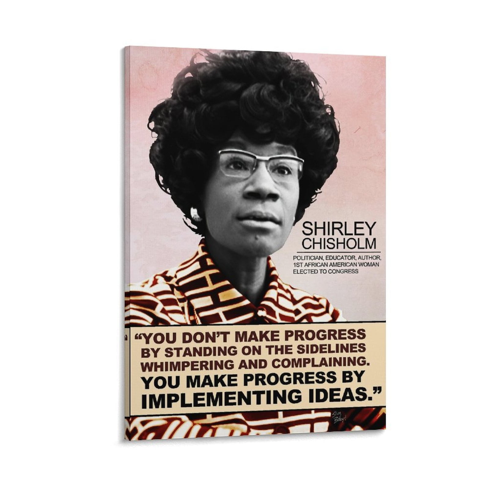 American Feminists Shirley Chisholm Retro Poster Print Photo Art ...