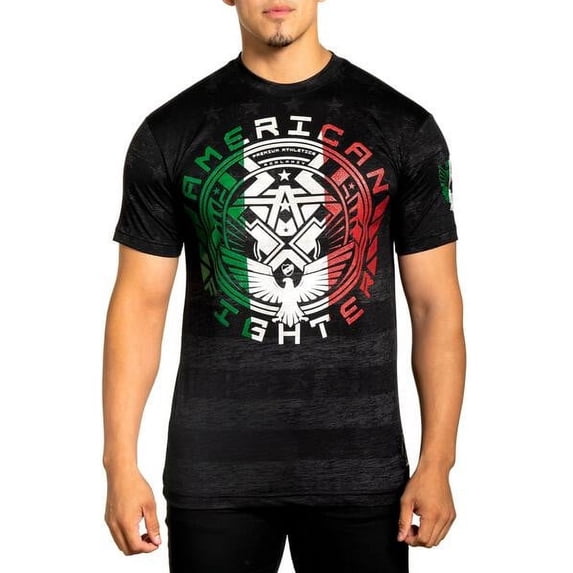 American Fighter Downey Ss Black Mass Multi - Mens Shirt - Fm14412