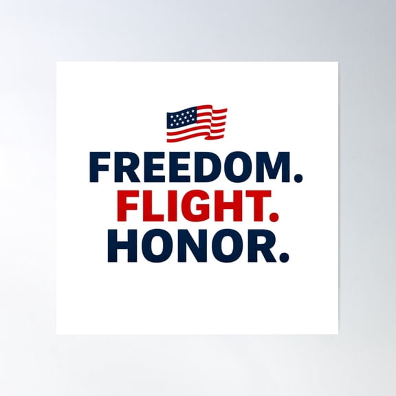 American Fighter Jet Freedom Flight Honor, Unframed Poster