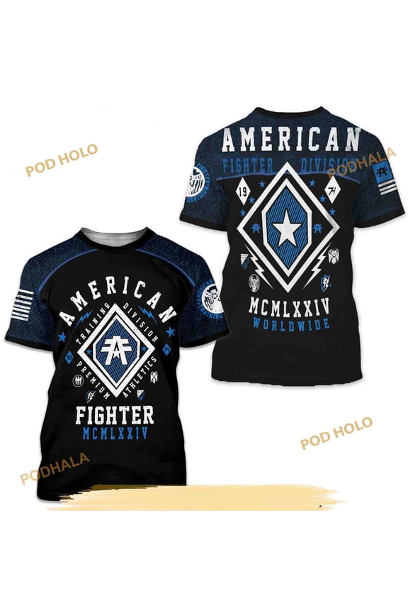 American Fighter Kendall Black Athletic Fit 3D Shirt
