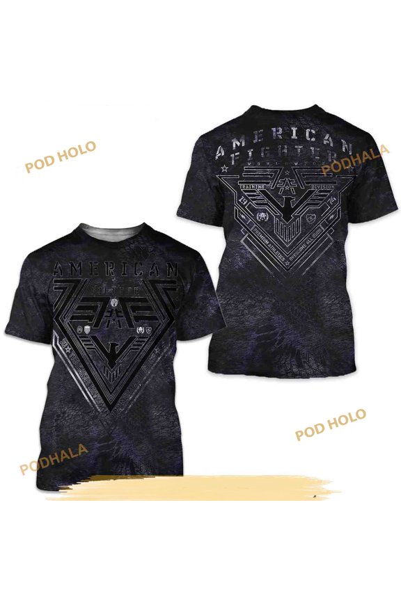 American Fighter Men 3D Shirt Perkins Black Athletic