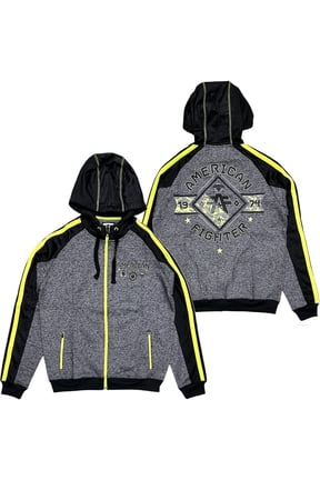 Men's Air Raid Reflective Hoodie Track Jacket (Small, Black Heather)