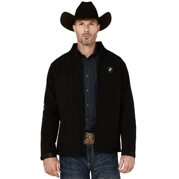 American Fighter Men's Mayland Mexico Usa Flag Embroidered Softshell Jacket - FM14908