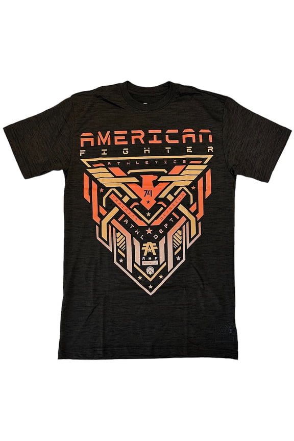 Men's T-Shirt Dip Dye Puff Print City View Tee (XXX-Large, Brown)